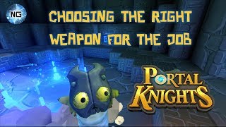 Portal knights - Choosing the right weapon for the job