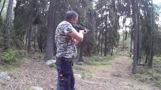 стреляем из HATSAN MOD 25 Super Tact ( 10J) SHOOTING! с коллиматором Bushnell 1-40 RD