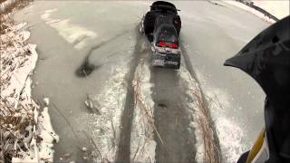 sinking my snowmobile in a pond indy 500