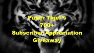 Tiger's Epic Knife Giveaway Reminder