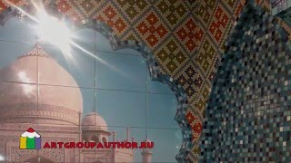 Монтаж мозаики в ванной комнате ''Хамам''