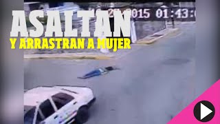 Taxi roba bolso y la arrastra a mujer 40 metros en Cuernavaca