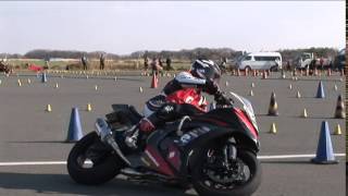 2014 3 23 Dunlop Moto Gymkhana Tabibito 選手 ZX-10R heat 2