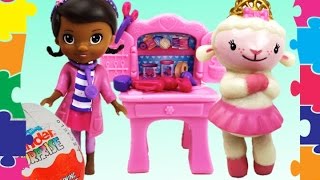 Набор Доктор Плюшева и лучшее лекарство Kinder Surprise eggs Doc McStuffins On the Go Lambie