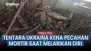 Detik-detik Pecahan Mortir Rusia Sambar Prajurit Ukraina hingga Terluka