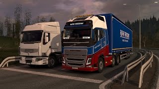Renault vs  Volvo - Кто быстрее? Гонки на грузовика - Euro Truсk Simulator 2 Multiplayer