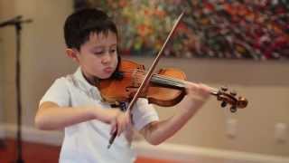 Nathan Gendler, 6 yrs old, plays Mendelssohn Violin Concerto E minor, mvt 1, on 1/4 size violin