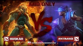 Huskar VS Antimage [Битва героев Mid only] Dota 2