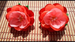 МК Цветок-пион из атласной ленты, от Наталии Кухта )