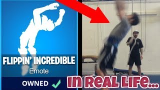 *NEW* Flippin' Incredible Dance In REAL LIFE! Fortnite Flippin' Incredible Emote! Fortnite New Dance