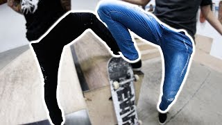 SKATING IN THE WORLD'S SKINNIEST JEANS | STUPID SKATE EP 113