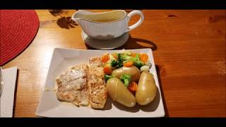 Salmón con crema y verduras por Bertha Alicia