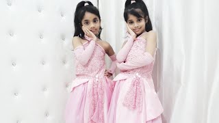 Sisters alike pink dress up Twining style | Girls rampwalk & photoshoot in matching outfits