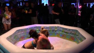 Hannah vs. Brittni Slam it DOWN in Female Oil Wrestling