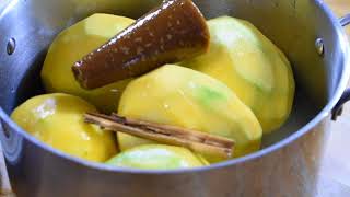 Mangos Cocidos / Mangos Enmielados Rico Postre de Rancho