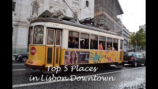Lisbon/Lissabon downtown driving