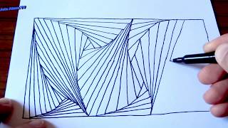Desenho Geométrico 3D com Linhas Retas #Anamórfico #Abstrato