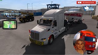 American Truck Simulator (1.35) Delivery in Washington State DLC Boat Trailer + DLC's & Mods