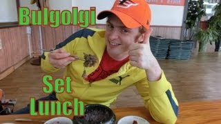 Bulgogi 불고기 (Korean marinated beef strips) Set Lunch 한식 in Anseong, Korea