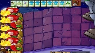 PLANTS VS ZOMBIES 100% SURVIVAL ROOF NIGHT ENDLESS (PERFECT HACK)