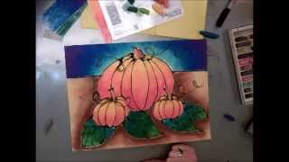 Chalk Pastel the Pumpkins