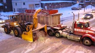 Canada, Montreal, snow cleaning by pro's (full HD)