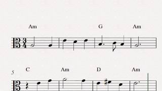 Scarborough Fair - Free easy viola sheet music