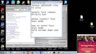 how to remove google lock lenovo a6020a46 vibe k5 plus in miracle box