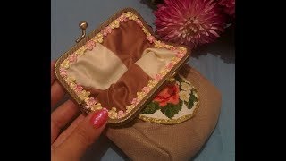 Кошелек с фермуаром МК //Вышивка крестиком