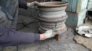 печь из автомобильных дисков