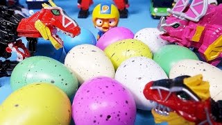 공룡 파워레인저 다이노포스 공룡알키우기 카봇 뽀로로 놀이 Dinosaur eggs toys Dino Charge Pororo