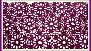 Узор крючком из мотивов. 1ч. Pattern crocheted motifs.