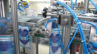 Автомат для фасовки пастообразных продуктов в готовые пакеты Дойпак со впайкой штуцера мод  TDP 3 1