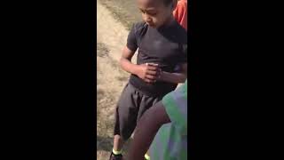 Little kids arguing with teen girls