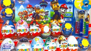 Киндер Сюрпризы,Unboxing Kinder Surprise Paw Patrol Щенячий Патруль Disney Cars 3,Маша и Медведь