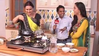 POONAM DHILLON AND KRYSTLE D'SOUZA MAKING HALWA
