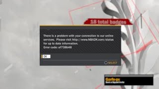 NBA 2K18 Error Code e738b48