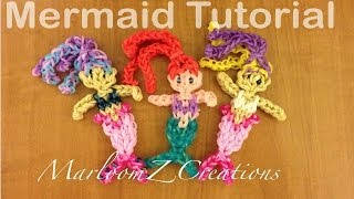 Rainbow Loom Ariel / Mermaid Doll Charm - Original Design Gomitas sirène élastique
