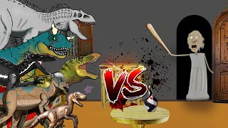 Dinosaurs Battle |  Granny VS Jurassic World  Dinosaurs-Granny Animation(01)