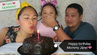 MUKBANG:Chocolate Cake!(Lapftrip)  ni Mommy Jane❤️by We are the Salcedos
