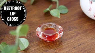 NO FRIDGE! NO PETROLEUM JELLY! - 2 Ingredient "BEETROOT LIP GLOSS" With Desi Ghee (Long Shelf Life)