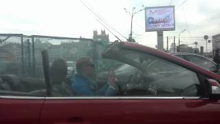 Защитник родины на кабриолете)))))