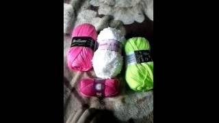 Обзор посылки с пряжей + начало вязанного халата
