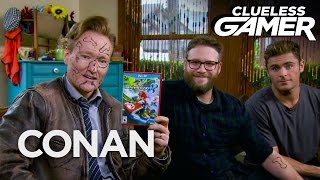 Clueless Gamer: "Mario Kart 8" With Seth Rogen & Zac Efron - CONAN on TBS