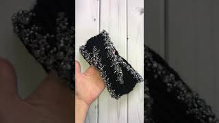 Вязаная повязка расшитая бусинами