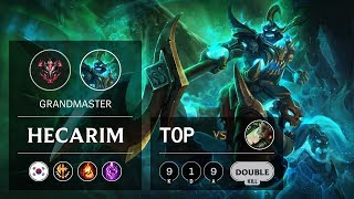 Hecarim Top vs Riven - KR Grandmaster Patch 9.11