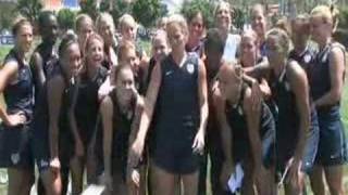 US Women's Nat. Team Congrats Mia Hamm and Julie Foudy