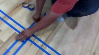 Striping gym floor