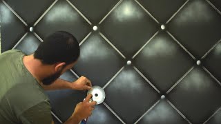 اصنع بنفسك ديكور( التنجيد الاسود)باستخدام الشريط اللاصق