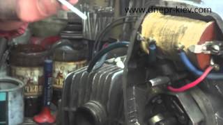 adjustment of ignition by means of a tissue paper Dnepr (subtitling)
